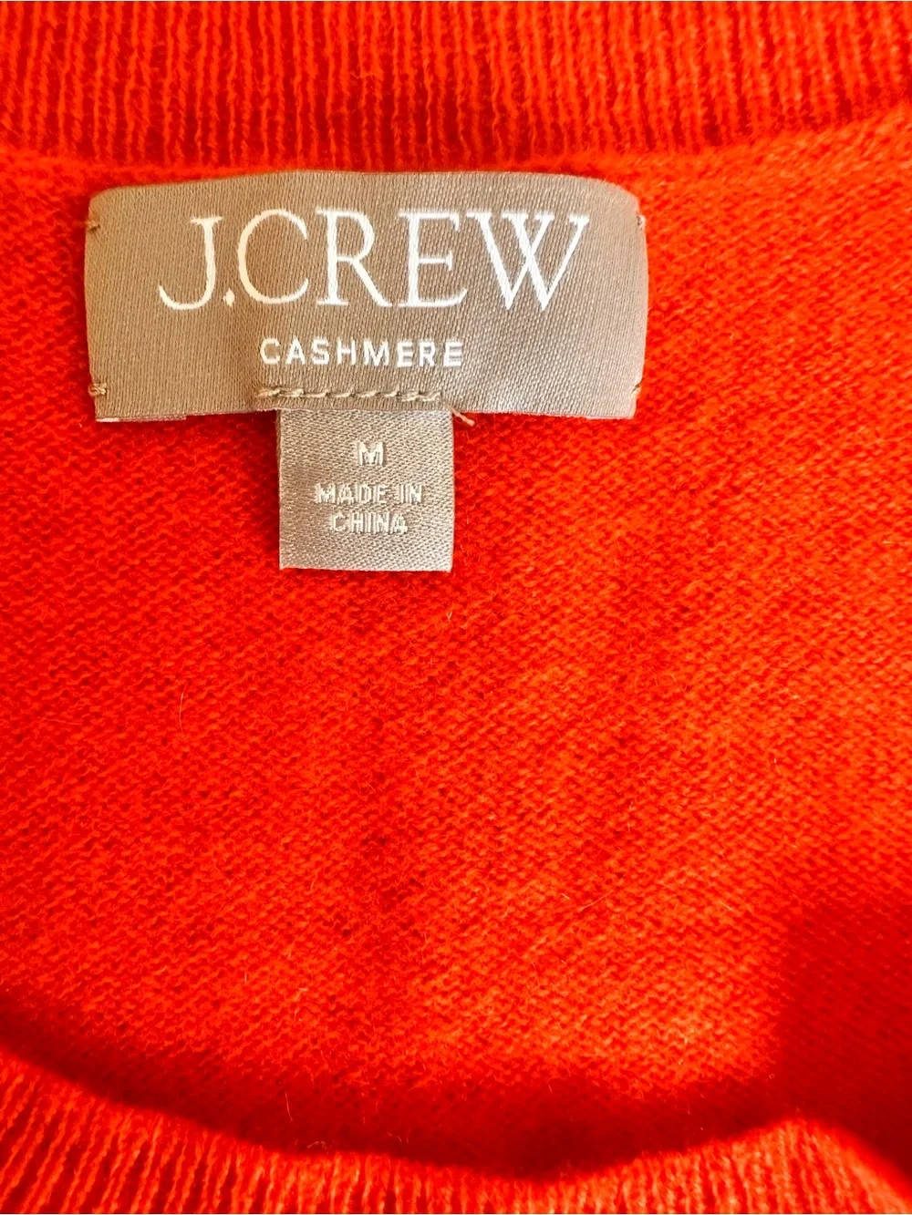 J. Crew Cashmere Burnished Orange Short-Sleeve Cropped Sweater NWOT